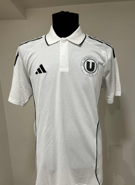 Tricou polo adidas alb